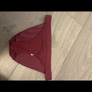 hollister burgundy bathing suit bottoms